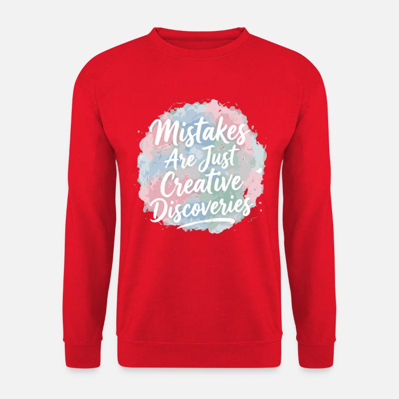 Mistakes Are Just Creative Discoveries - Unisex Sweatshirt - red