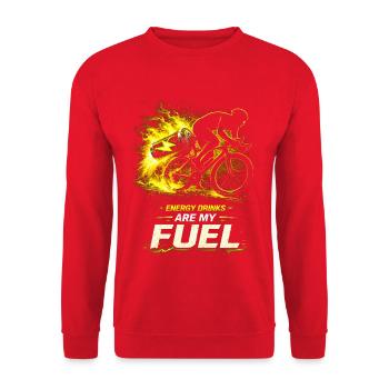 Energy Drinks Are My Fuel - Unisex Sweatshirt - red - Front - Alina (178cm) & Michal (187cm)