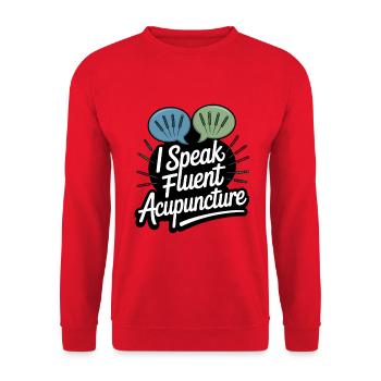 Acupuncture Chinese Medicine Health - Unisex Sweatshirt - red - Front - Alina (178cm) & Michal (187cm)