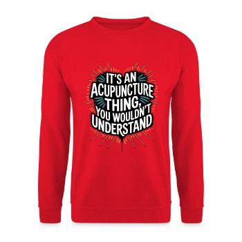 Acupuncture Chinese Medicine Health - Unisex Sweatshirt - red - Front - Alina (178cm) & Michal (187cm)