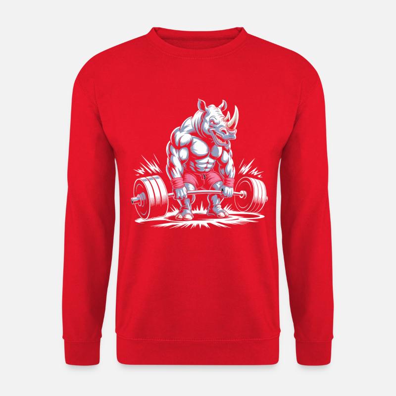 Strong Rhino Power Lifting - Unisex Sweatshirt - red