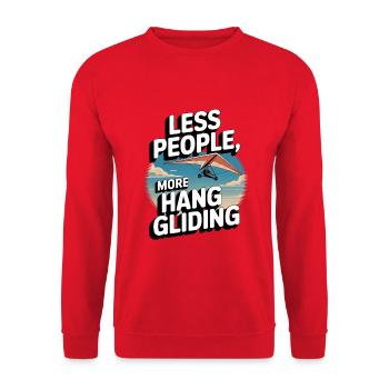 Drachenflieger Hängegleiter Luftsport Enthusiasten - Unisex Pullover - Rot - Vorne - Alina (178cm) & Michal (187cm)
