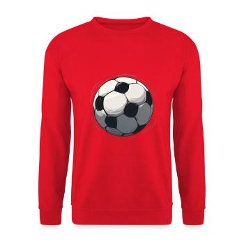 Black and White Football Sketch - Unisex Sweatshirt - red - Front - Alina (178cm) & Michal (187cm)