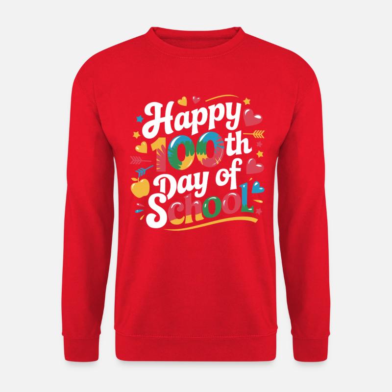 Centième jour de conception scolaire - Sweat-shirt Unisexe - rouge