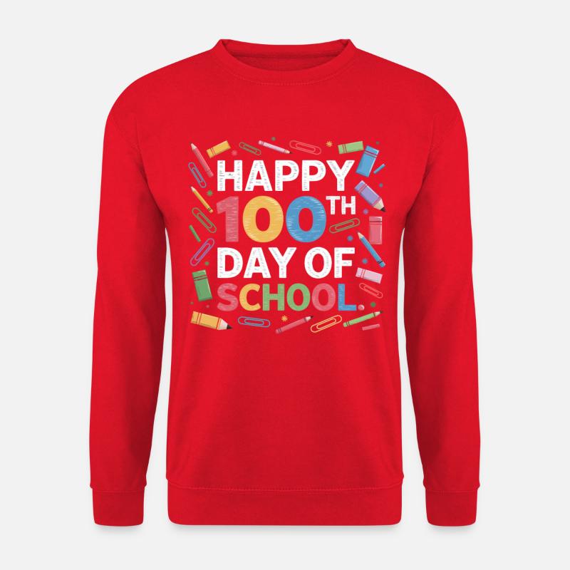 Hundredth School Day Anniversary - Unisex Sweatshirt - red