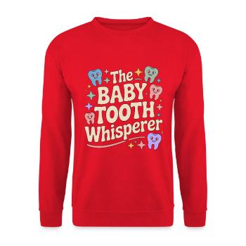Pediatric Dentist The Baby Tooth Dental Assistant - Unisex Sweatshirt - red - Front - Alina (178cm) & Michal (187cm)