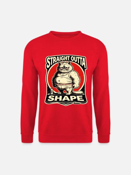 Außer Form ohne Fitness - dicke Katze - Unisex Pullover - Rot