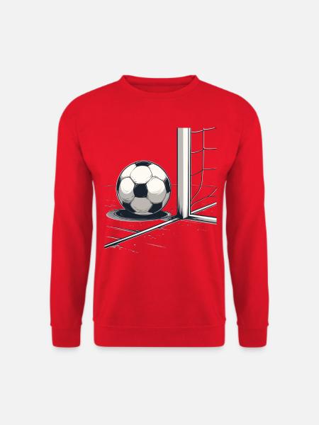 Ball am Netz Torabschluss - Unisex Pullover - Rot