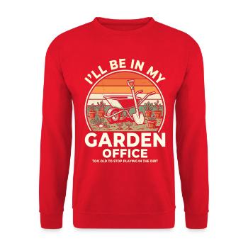 Garden Office Garten Humor - Unisex Pullover - Rot - Vorne - Alina (178cm) & Michal (187cm)
