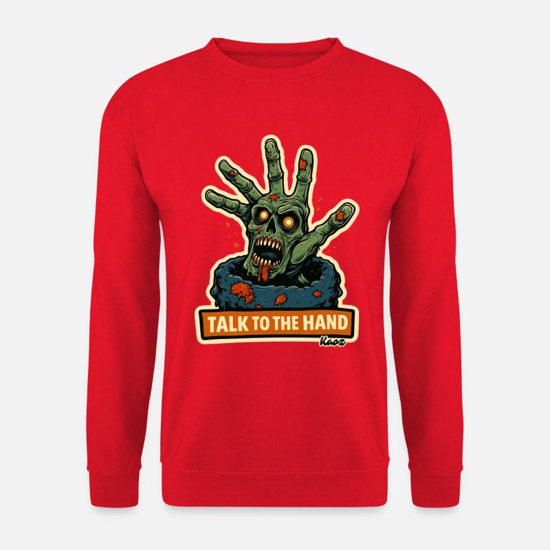 Zombie håndkald: Tal til hånden - Unisex sweater - rød