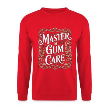 Periodontist Master Of Gum Care Dental Specialist - Unisex Pullover - Rot - Vorne - Alina (178cm) & Michal (187cm)