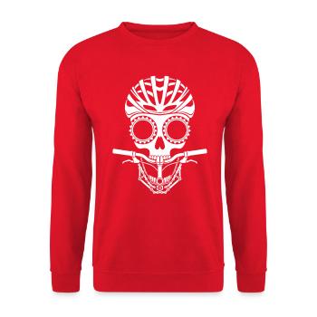 Bicycle Road Bike Cyclist Bike Sport Mountain Bike - Unisex Sweatshirt - red - Front - Alina (178cm) & Michal (187cm)