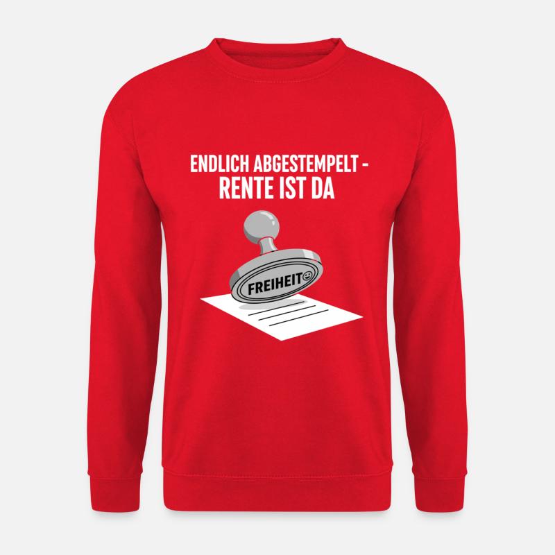Freiheitstempel: Endlich abgestempelt - Unisex Pullover - Rot
