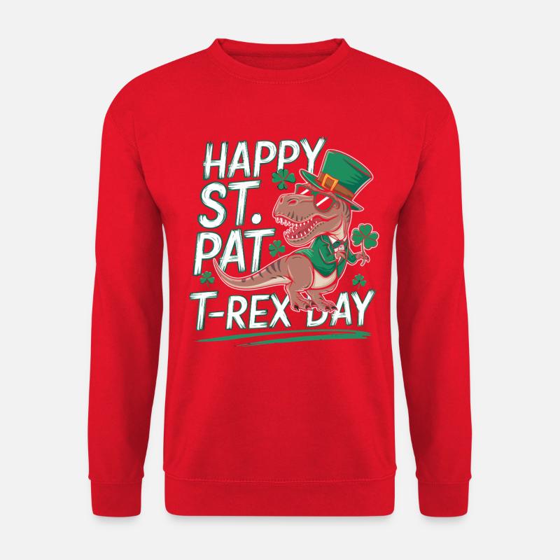 T-Rex pour la Saint-Patrick - Sweat-shirt Unisexe - rouge
