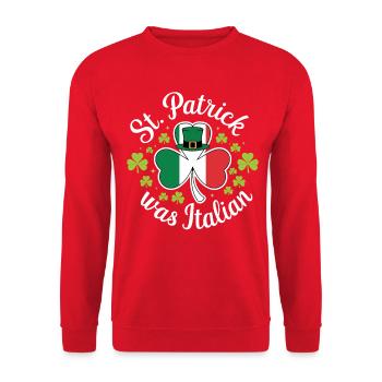 St Patrick War Italiener - Unisex Pullover - Rot - Vorne - Alina (178cm) & Michal (187cm)