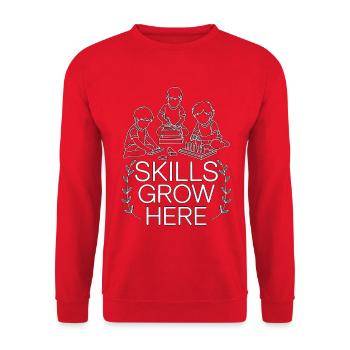 Pediatric OT Skills Grow Here Child Development - Unisex Sweatshirt - red - Front - Alina (178cm) & Michal (187cm)