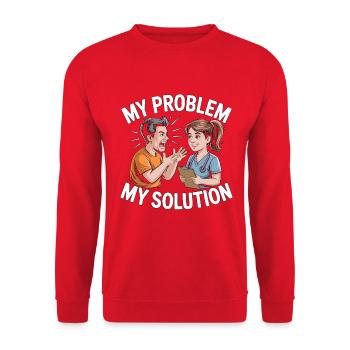 Pediatric OT My Problem My Solution Pictogram Mom - Unisex Sweatshirt - red - Front - Alina (178cm) & Michal (187cm)