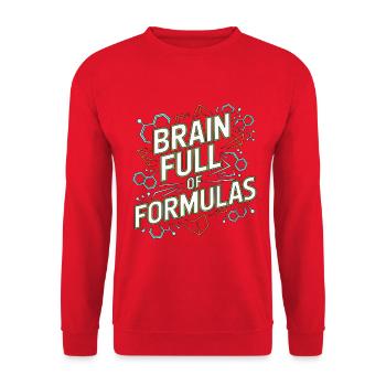 Pharmacist Student Brain Full Of Clinical Pharmacy - Unisex Sweatshirt - red - Front - Alina (178cm) & Michal (187cm)