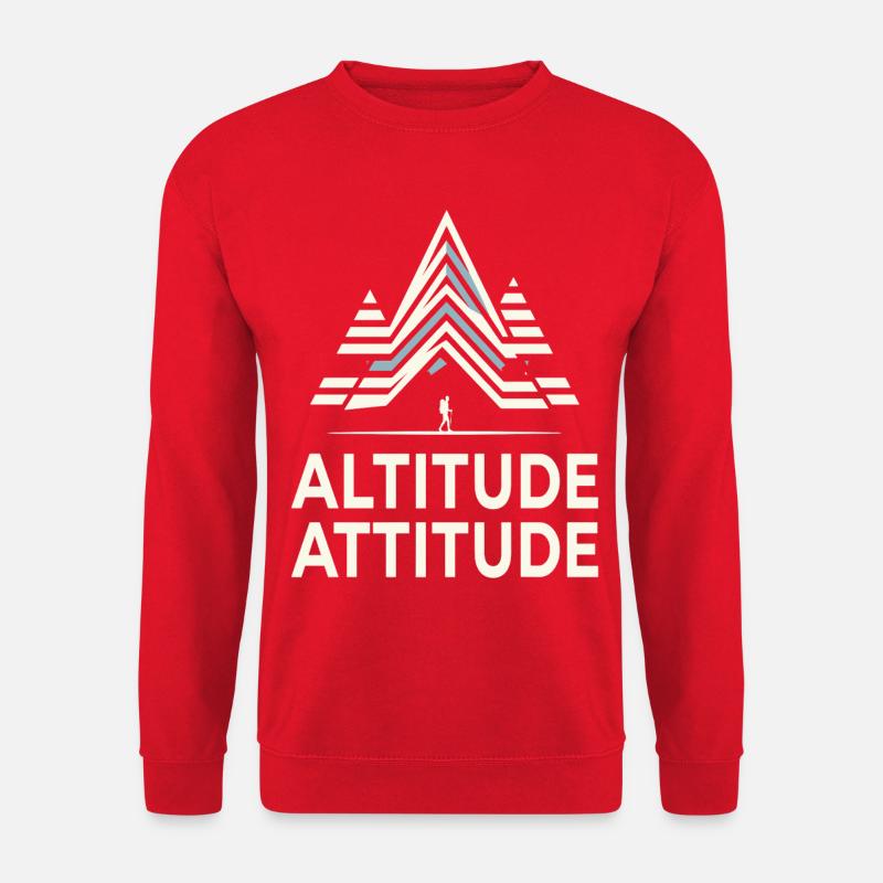 HIGHER ALTITUDE Mountain Motif - Unisex Sweatshirt - red
