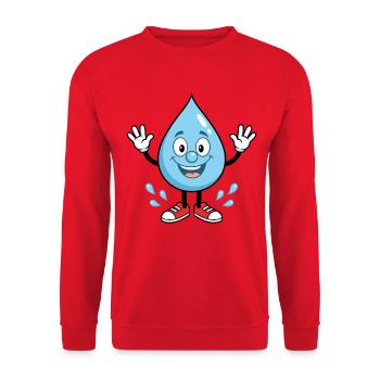 Happy water drop with sneakers - Unisex Sweatshirt - red - Front - Alina (178cm) & Michal (187cm)