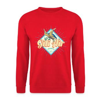 Gili Air Lombok Island Indonésie souvenir vintage - Sweat-shirt Unisexe - rouge - Devant - Alina (178cm) & Michal (187cm)
