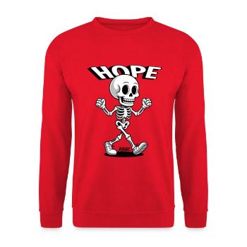 Hope Skeleton Stride - Unisex Pullover - Rot - Vorne - Alina (178cm) & Michal (187cm)