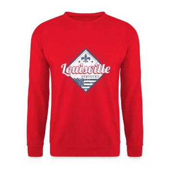 Louisville City, Kentucky, États-Unis, États-Unis - Sweat-shirt Unisexe - rouge - Devant - Alina (178cm) & Michal (187cm)