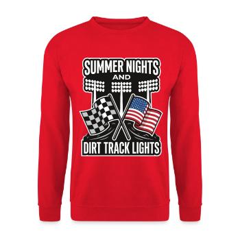 Summer Nights And Dirt Track Lights - Unisex Sweatshirt - red - Front - Alina (178cm) & Michal (187cm)