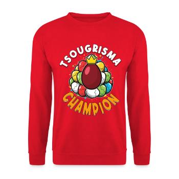 Tsougrisma-Champion Griechisch-Osterorthodoxe - Unisex Pullover - Rot - Vorne - Alina (178cm) & Michal (187cm)