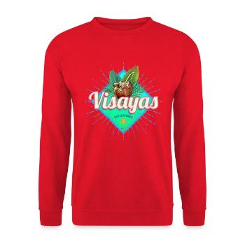 Visayas Philippines Coconut Filipino Souvenir - Unisex Sweatshirt - red - Front - Alina (178cm) & Michal (187cm)