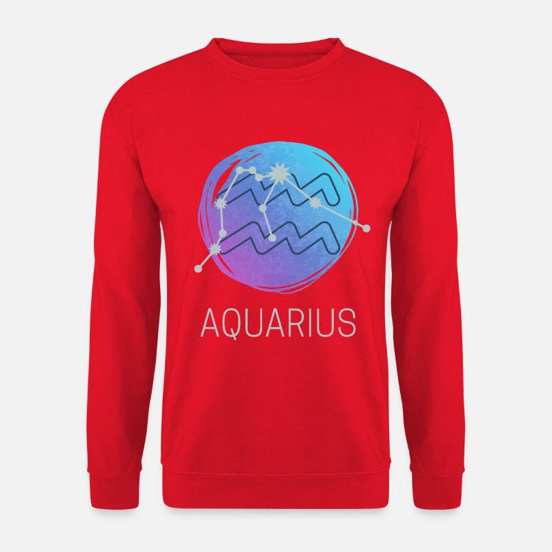 Wassermann Tierkreiszeichen Horoskop Sternzeichen - Unisex Pullover - Rot