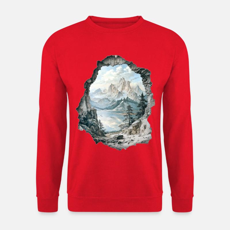 Berge - Unisex Pullover - Rot