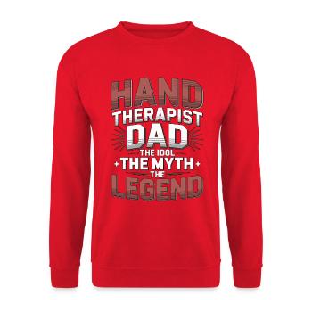 Hand Therapist Dad The Idol The Physical Therapist - Unisex Pullover - Rot - Vorne - Alina (178cm) & Michal (187cm)