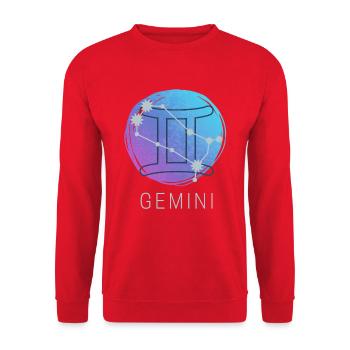 Horoscope du zodiaque des Gémeaux Signe du zodiaque - Sweat-shirt Unisexe - rouge - Devant - Alina (178cm) & Michal (187cm)