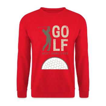 Meilleur jeu de golf jamais conçu pour les golfeurs et les entraîneurs - Sweat-shirt Unisexe - rouge - Devant - Alina (178cm) & Michal (187cm)