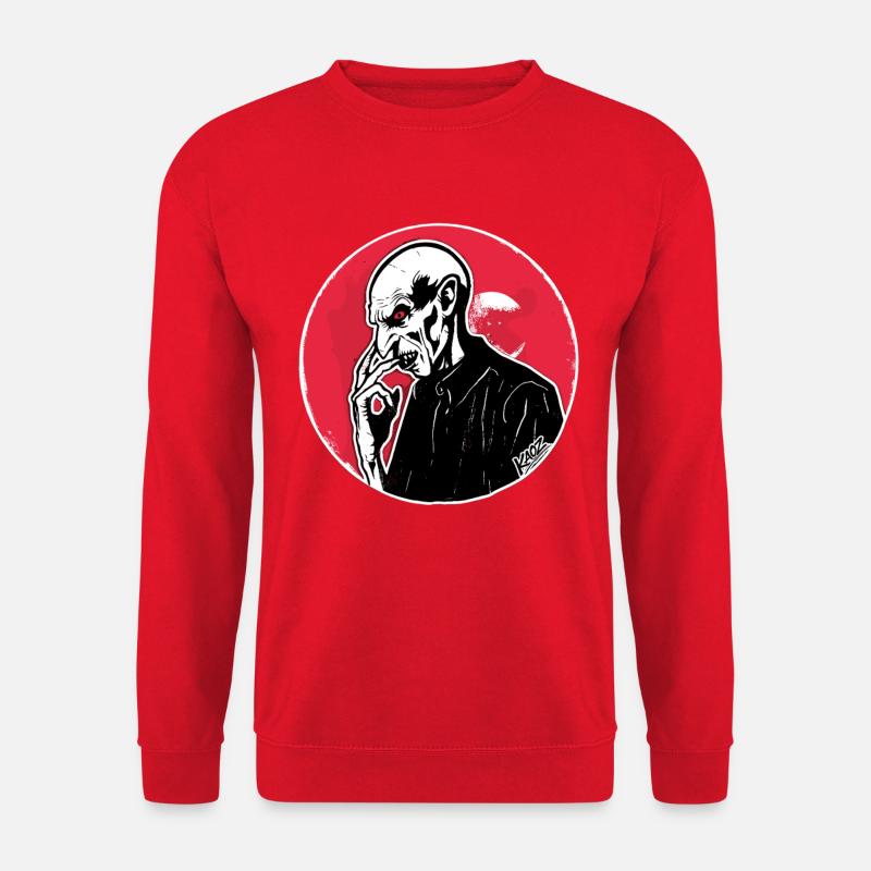 Crimson Zombie Silhouette - Unisex Pullover - Rot
