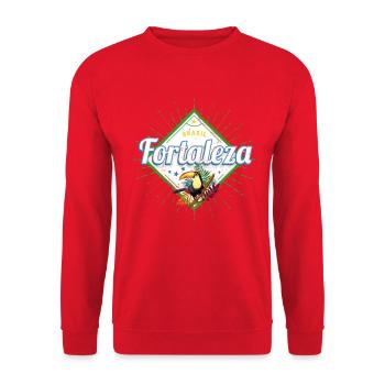 Fortaleza Brasilien Tukan Retro Ceará Souvenir - Unisex Pullover - Rot - Vorne - Alina (178cm) & Michal (187cm)
