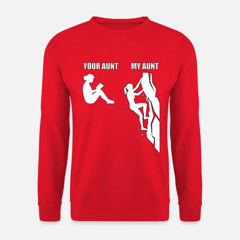 Klettern Tante Bouldern - Unisex Pullover - Rot