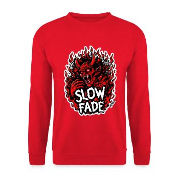 Langsames Verblassen der Dämonenflamme - Unisex Pullover - Rot - Vorne - Alina (178cm) & Michal (187cm)