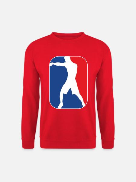 boxing_silhouette mma kampfsport - Unisex Pullover - Rot