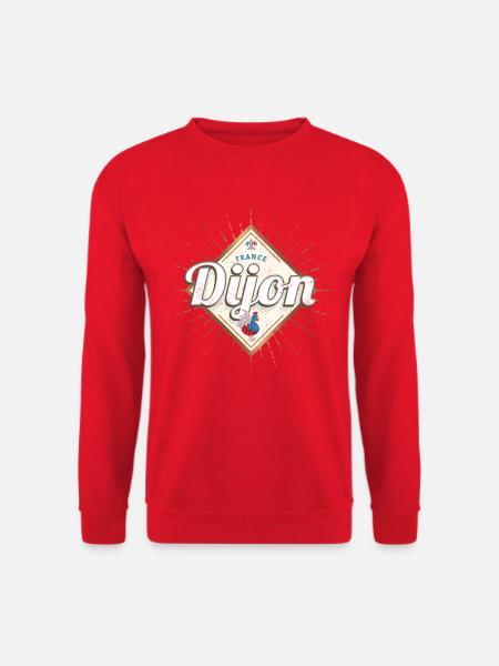 Dijon Stadt Burgund Frankreich Retro Hahn Souvenir - Unisex Pullover - Rot