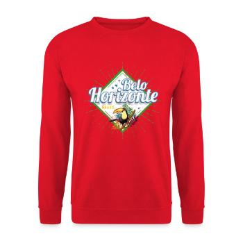Belo Horizonte Minas Gerais Brasilien Tukan Design - Unisex Pullover - Rot - Vorne - Alina (178cm) & Michal (187cm)