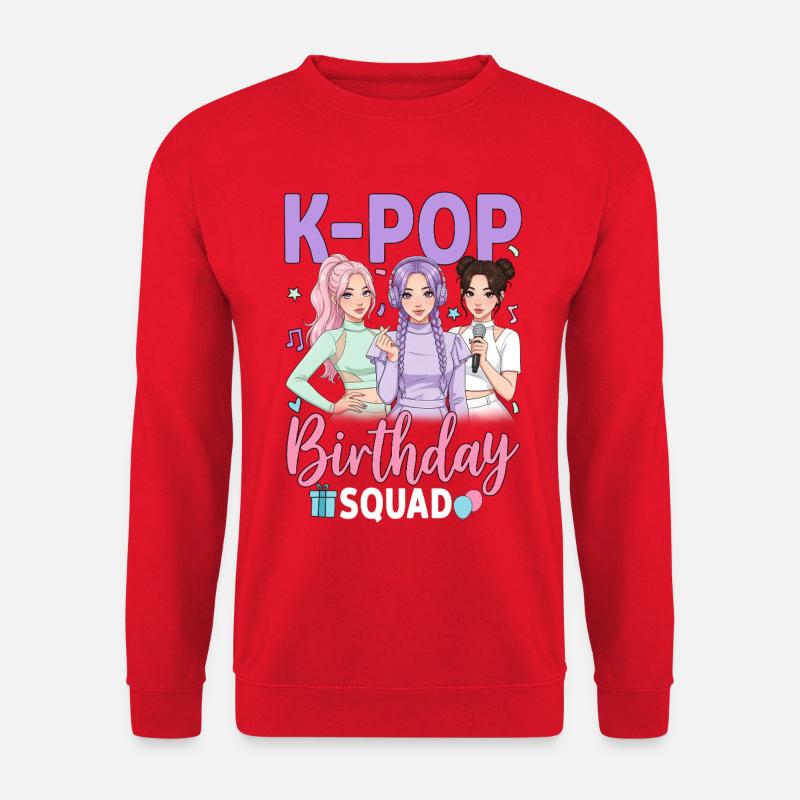 K Pop Birthday Squad - Unisex Sweatshirt - red
