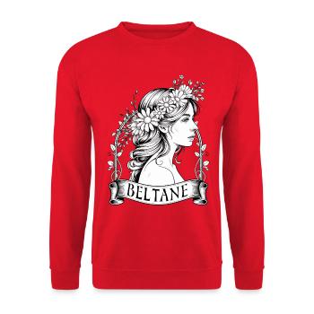 Beltane May Day Celebrations Pagan - Unisex Sweatshirt - red - Front - Alina (178cm) & Michal (187cm)