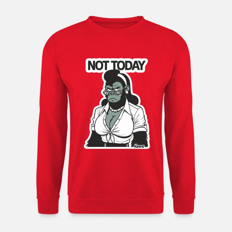 Not Today Gorilla Lady - Unisex Sweatshirt - red