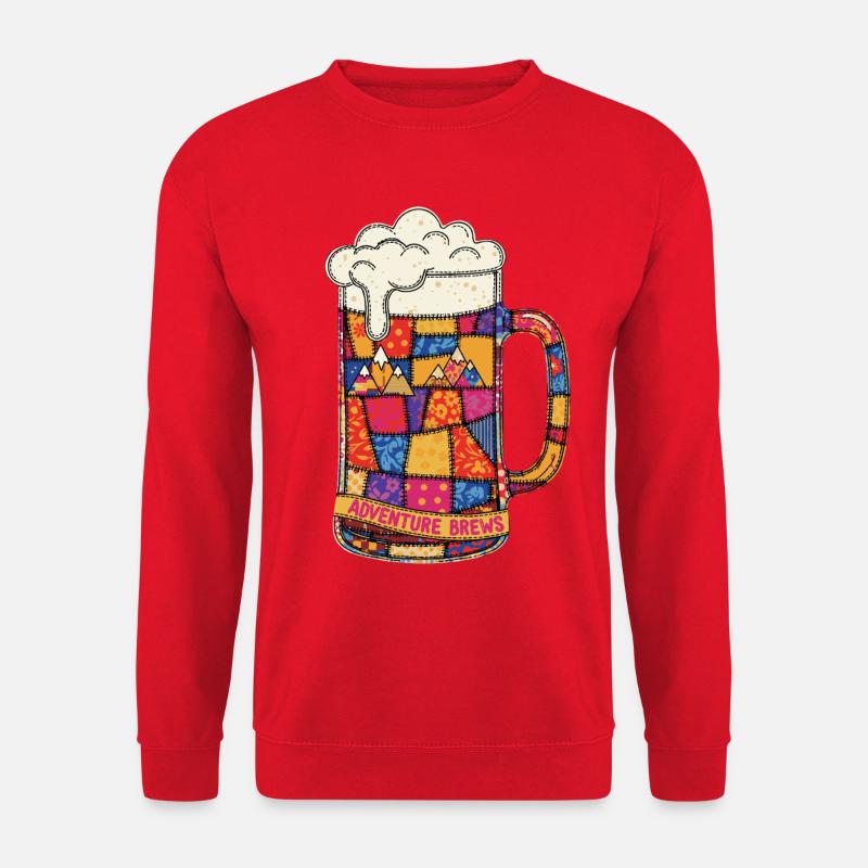 Adventure Brews Hiking Beer - Unisex Sweatshirt - red