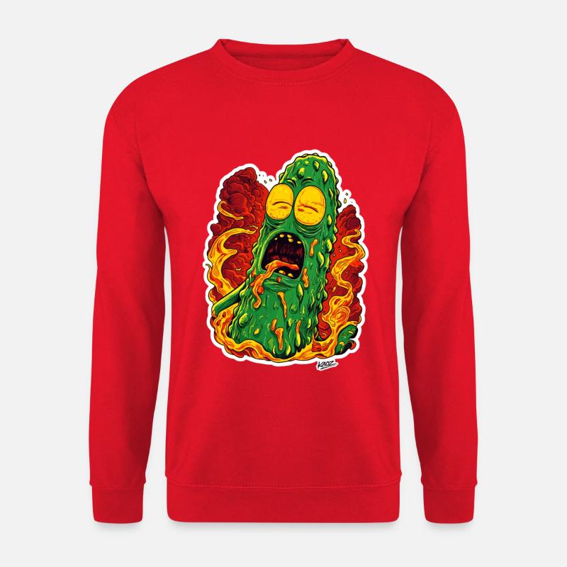 Fiery Meltdown Pickle Monster - Unisex Sweatshirt - red