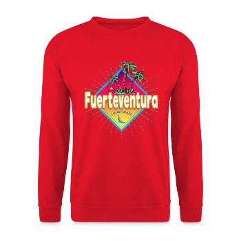 Souvenir des Îles Canaries surfeurs de Fuerteventura - Sweat-shirt Unisexe - rouge - Devant - Alina (178cm) & Michal (187cm)
