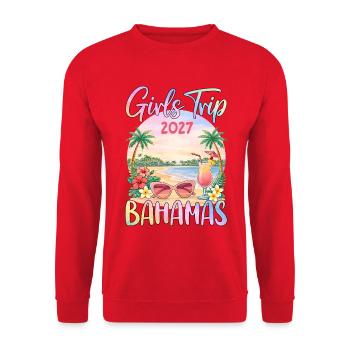 Voyage des filles 2027 aux Bahamas - Sweat-shirt Unisexe - rouge - Devant - Alina (178cm) & Michal (187cm)