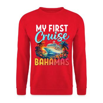 Ma première croisière aux Bahamas - Sweat-shirt Unisexe - rouge - Devant - Alina (178cm) & Michal (187cm)